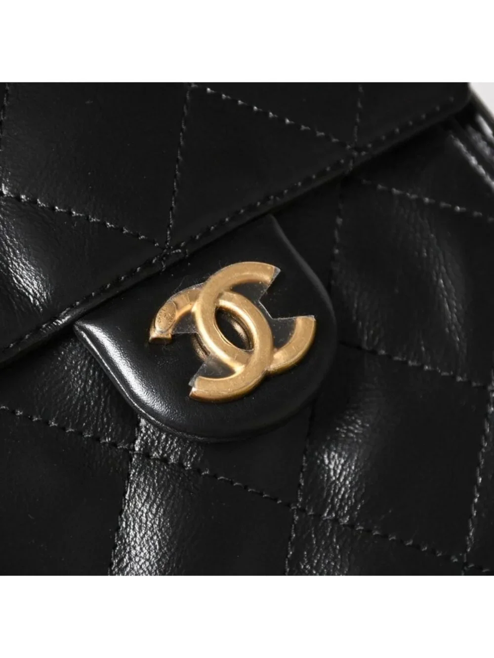 Chanel 25 Large Handbag Base Grained Calfskin CC Logo Black